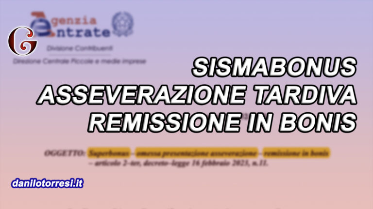 Risposta Interpello 332/2023: Asseverazione Tardiva Superbonus E ...